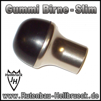 Alu Gummi Birne - Slim - Farbe Titanium